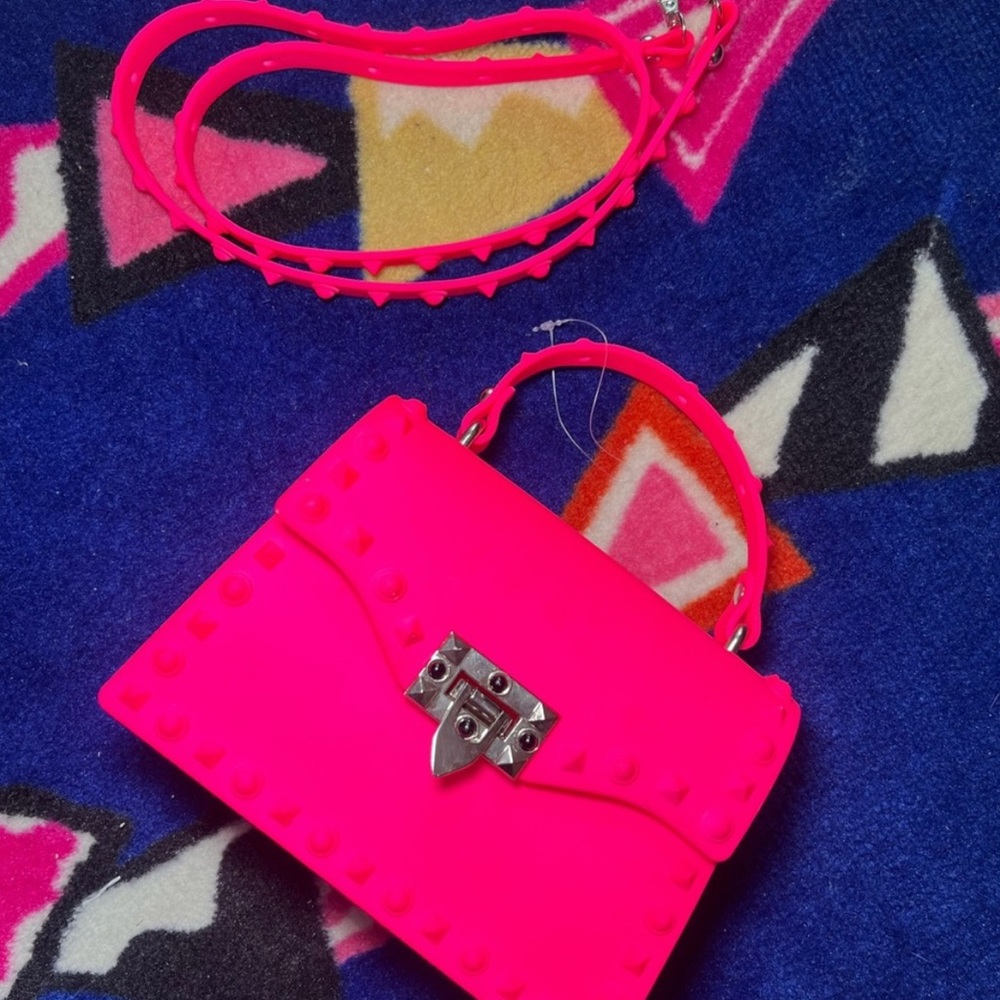 Vibrant Neon Pink Crossbody Bag